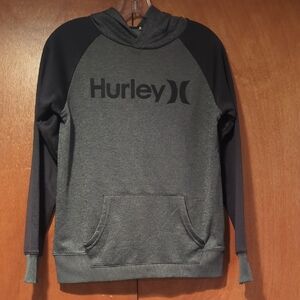 Hurley Men's Charcoal and Black Hoodie